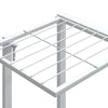 Flower Stand with Wheels 37.2"x9.6"x36" White Iron
