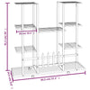 Flower Stand with Wheels 37.2"x9.6"x36" White Iron
