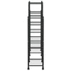 Flower Stand with Wheels 83x25x103.5 cm Black Iron