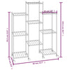 Flower Stand with Wheels 83x25x103.5 cm Black Iron