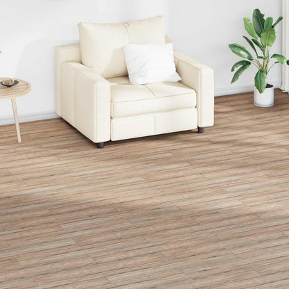 Flooring Planks 18 pcs Oak Brown 2.51 m² PVC