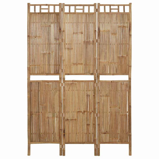 3-Panel Room Divider Bamboo 47.2"x70.9