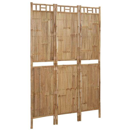 3-Panel Room Divider Bamboo 47.2"x70.9