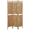 3-Panel Room Divider Bamboo 120x180 cm