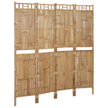 4-Panel Room Divider Bamboo 160x180 cm