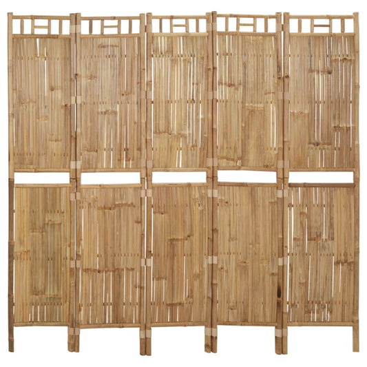 5-Panel Room Divider Bamboo 78.7"x70.9