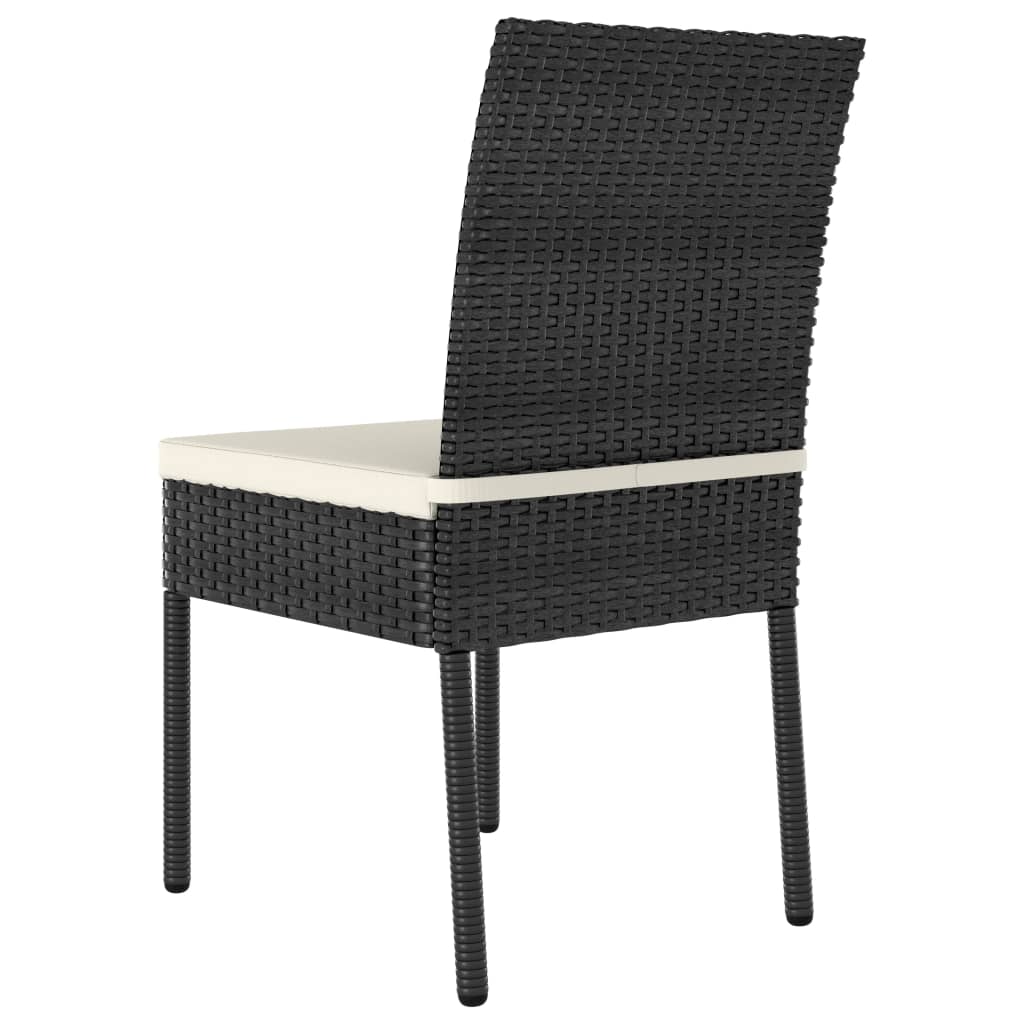 Outdoor Dining Set | Black | Poly rattan | Medium |  Durable