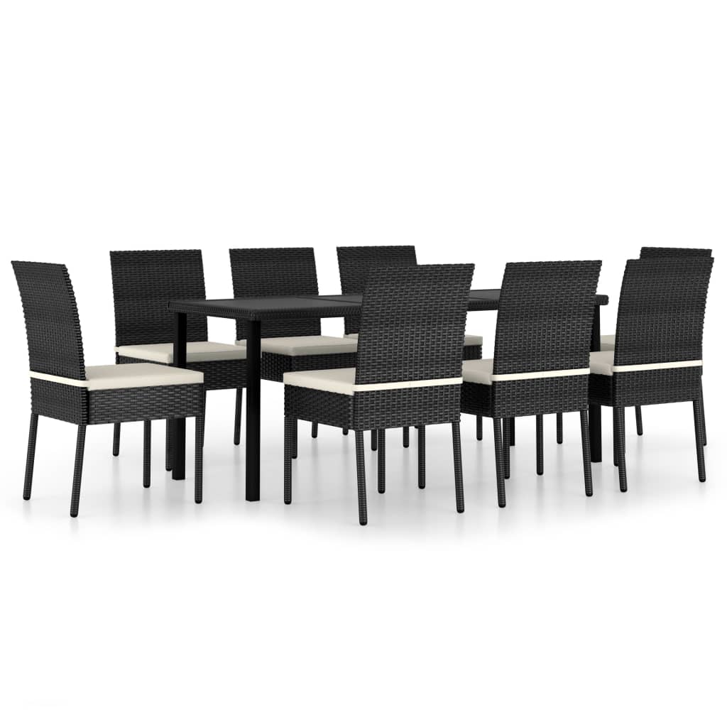 Outdoor Dining Set | Black and Cream