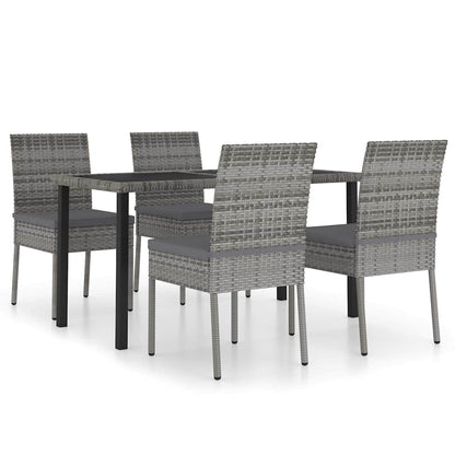 Outdoor Dining Set | Grey and black