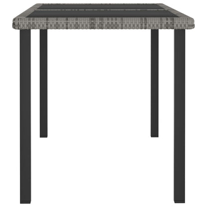 Outdoor Dining Set | Grey | Poly rattan, powder-coated steel, glass