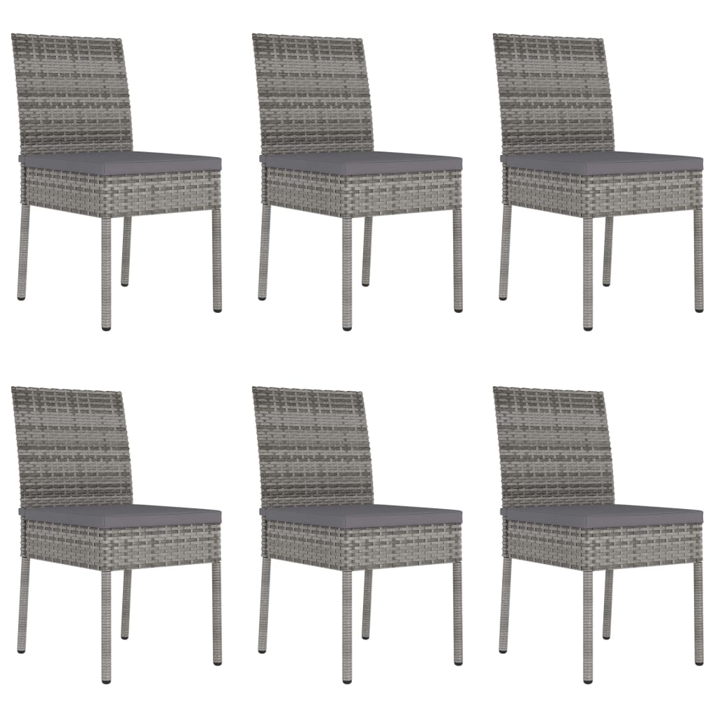 Outdoor Dining Set | Grey | Poly rattan, powder-coated steel, glass