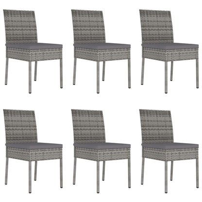 Outdoor Dining Set | Grey | Poly rattan, powder-coated steel, glass