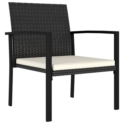 Outdoor Dining Set | Black | Poly rattan | 9 Piece Set | Durable