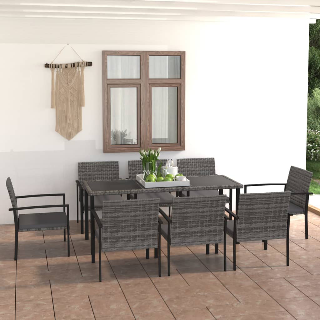 Outdoor Dining Set | Grey and Black