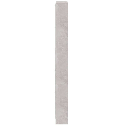 Shoe Cabinet Concrete Grey 59x17x169 cm Engineered Wood