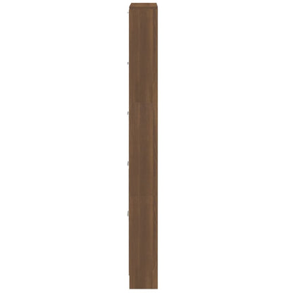 Shoe Cabinet Brown Oak 59x17x169 cm Engineered Wood