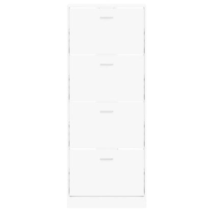 Shoe Cabinet White 59x17x150 cm Engineered Wood