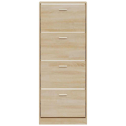 Shoe Cabinet Oak 59x17x150 cm Engineered Wood