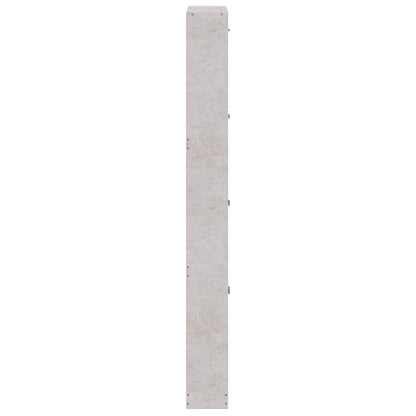 Shoe Cabinet Concrete Grey 59x17x150 cm Engineered Wood