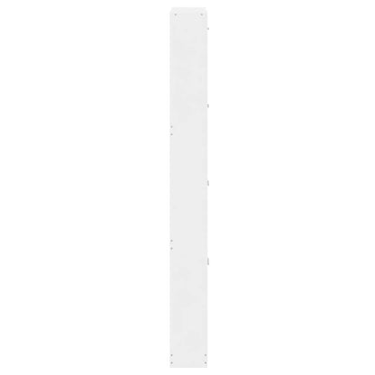 Shoe Cabinet High Gloss White 59x17x150 cm Engineered Wood