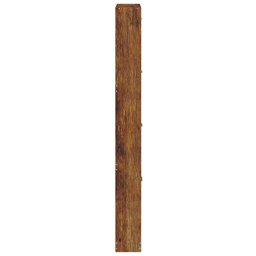 Shoe Cabinet Smoked Oak 59x17x150 cm Engineered Wood