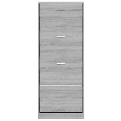 Shoe Cabinet Grey Sonoma 59x17x150 cm Engineered Wood