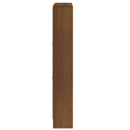 Shoe Cabinet Brown Oak 59x17x108 cm Engineered Wood
