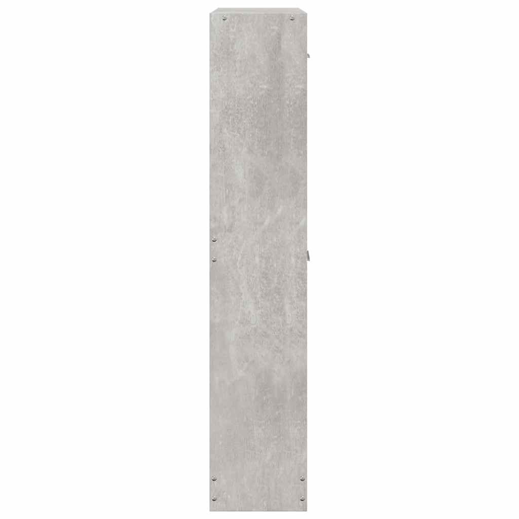 Shoe Cabinet Concrete Grey 59x17x81 cm Engineered Wood
