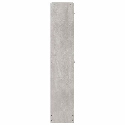 Shoe Cabinet Concrete Grey 59x17x81 cm Engineered Wood