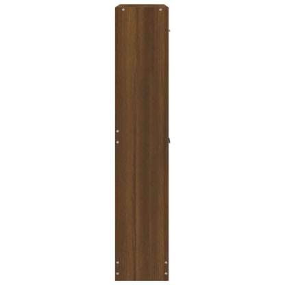 Shoe Cabinet Brown Oak 59x17x81 cm Engineered Wood