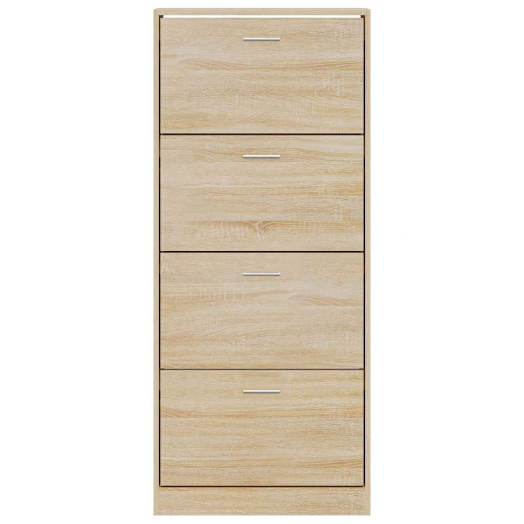 Shoe Cabinet Sonoma Oak 63x24x147 cm Engineered Wood