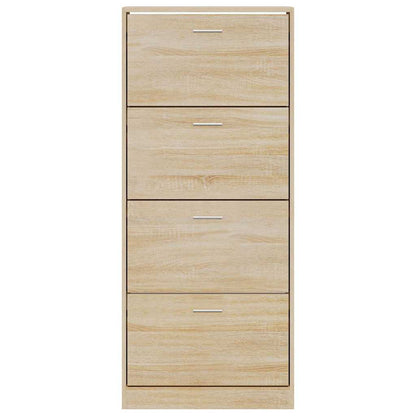 Shoe Cabinet Sonoma Oak 63x24x147 cm Engineered Wood