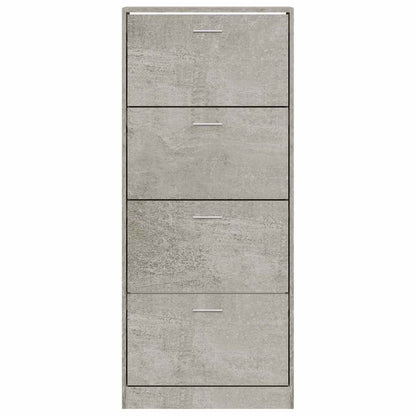 Shoe Cabinet Concrete Grey 63x24x147 cm Engineered Wood