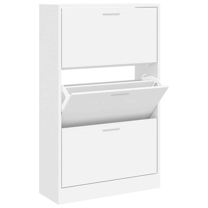 Shoe Cabinet White 63x24x103 cm Engineered Wood