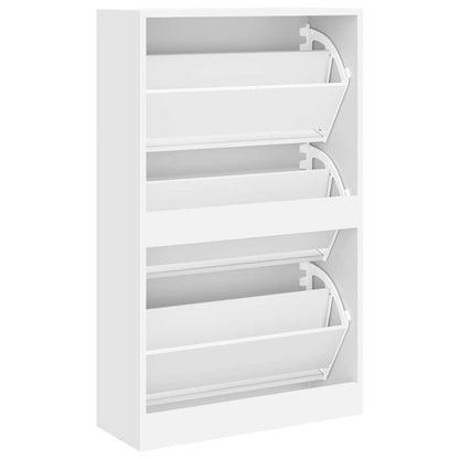 Shoe Cabinet White 63x24x103 cm Engineered Wood