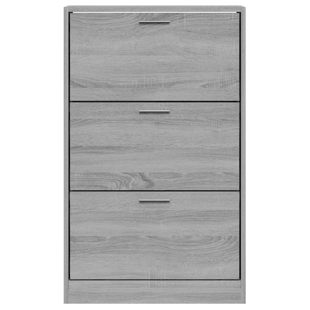 Shoe Cabinet Grey Sonoma 63x24x103 cm Engineered Wood