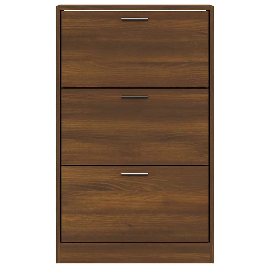 Shoe Cabinet Brown Oak 63x24x103 cm Engineered Wood