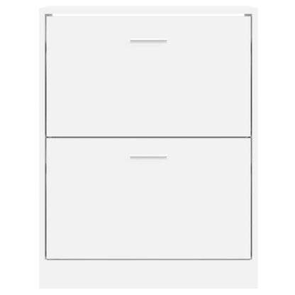 Shoe Cabinet High Gloss White 63x24x81 cm Engineered Wood