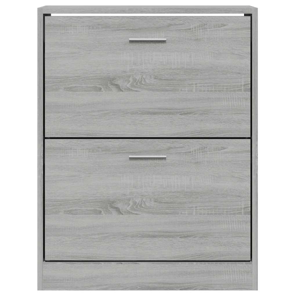 Shoe Cabinet Grey Sonoma 63x24x81 cm Engineered Wood