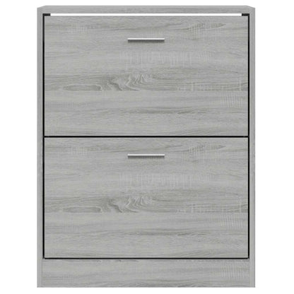 Shoe Cabinet Grey Sonoma 63x24x81 cm Engineered Wood