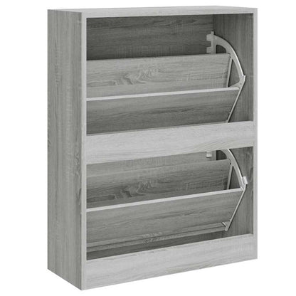 Shoe Cabinet Grey Sonoma 63x24x81 cm Engineered Wood
