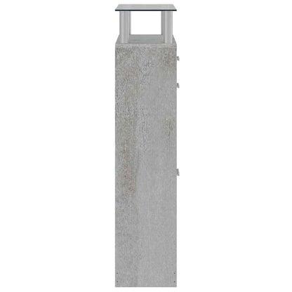 Shoe Cabinet Concrete Grey 63x24x104 cm Engineered Wood