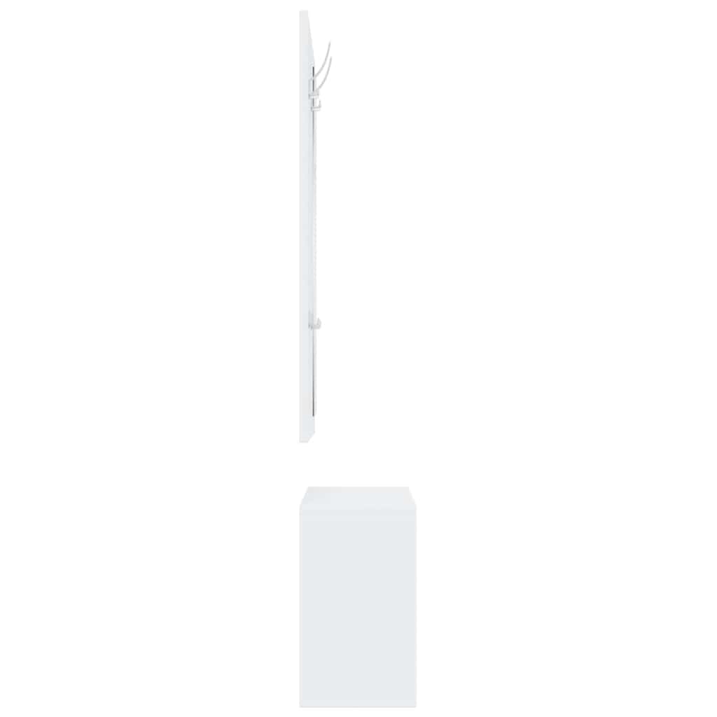 3-in-1 Shoe Cabinet Set White Engineered Wood
