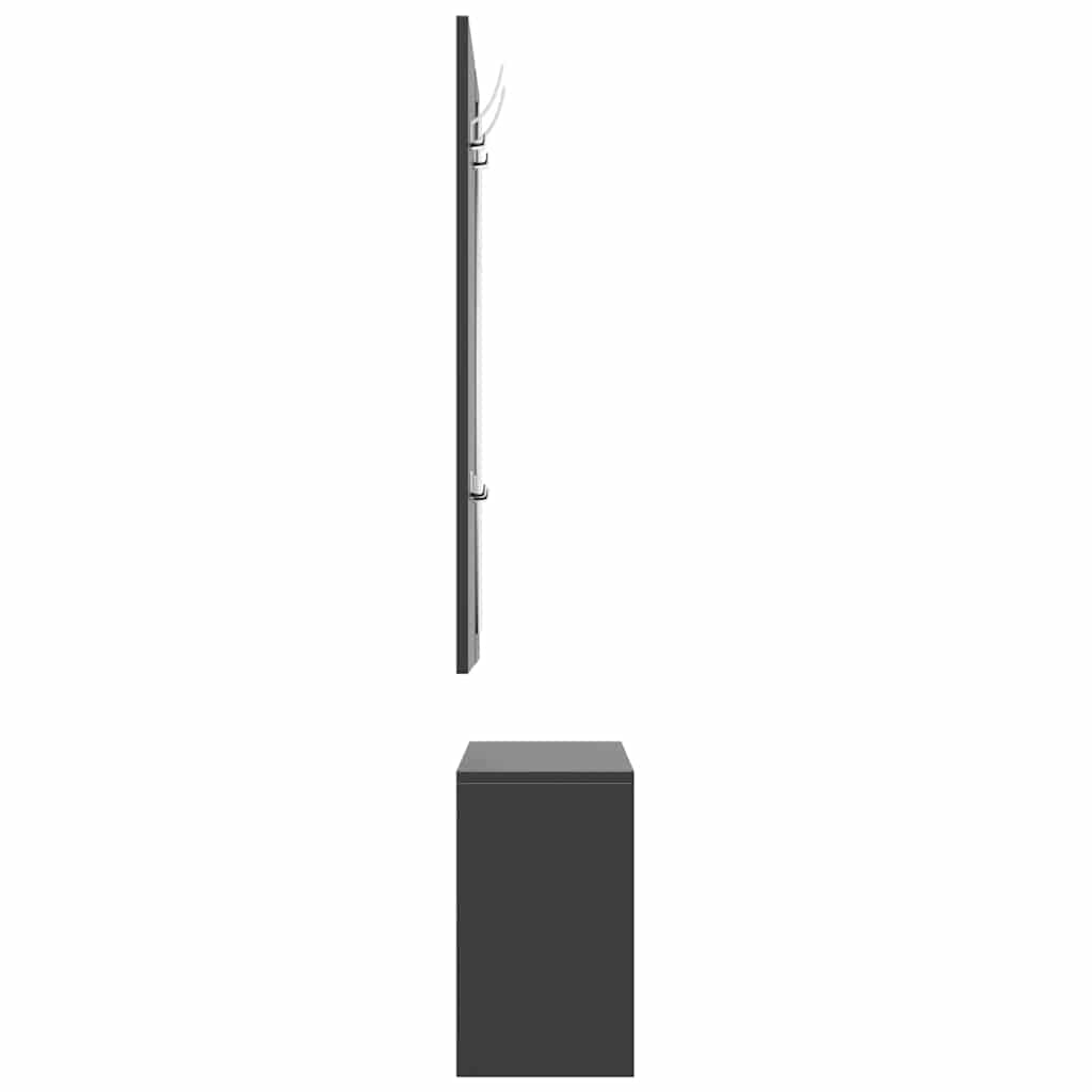 3-in-1 Shoe Cabinet Set Black Engineered Wood
