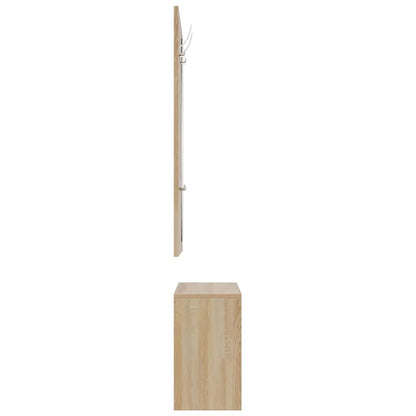 3-in-1 Shoe Cabinet Set Sonoma Oak Engineered Wood