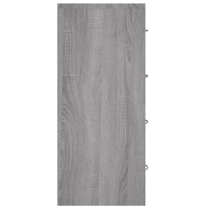 Sideboard with 4 Drawers 60x30.5x71 cm Grey Sonoma