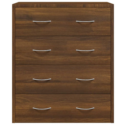 Sideboard with 4 Drawers 60x30.5x71 cm Brown Oak