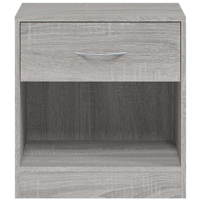 Bedside Cabinets 2 pcs with Drawer Grey Sonoma