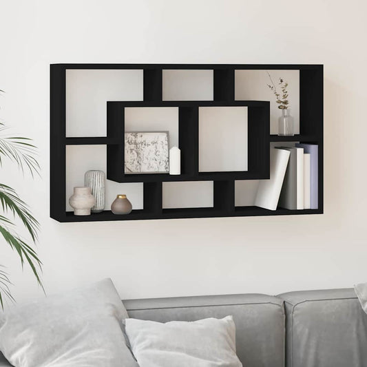 Wall Shelf | Black | Engineered wood | Wall Shelf | Rectangular | Modern
