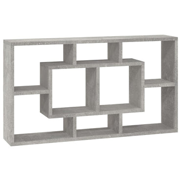 Wall Display Shelf 8 Compartments Concrete Grey